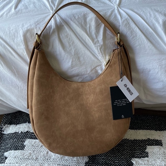 4th & reckless tan brown round bag, adjustable shoulder bag - Picture 2 of 11